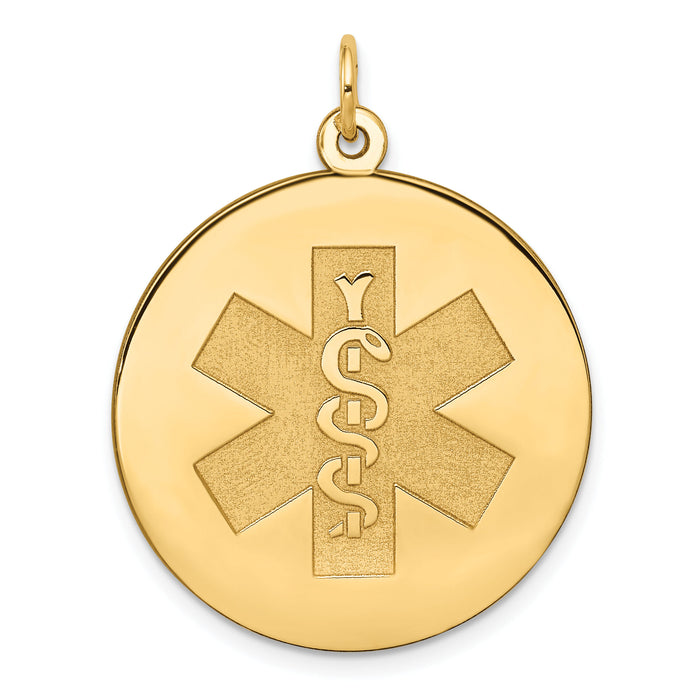 14k Medical Jewelry Unenameled Pendant-XM410N