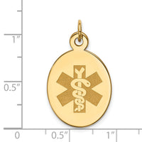14k Non-enameled Medical Jewelry Pendant-XM414N