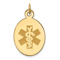 14k Non-enameled Medical Jewelry Pendant-XM414N