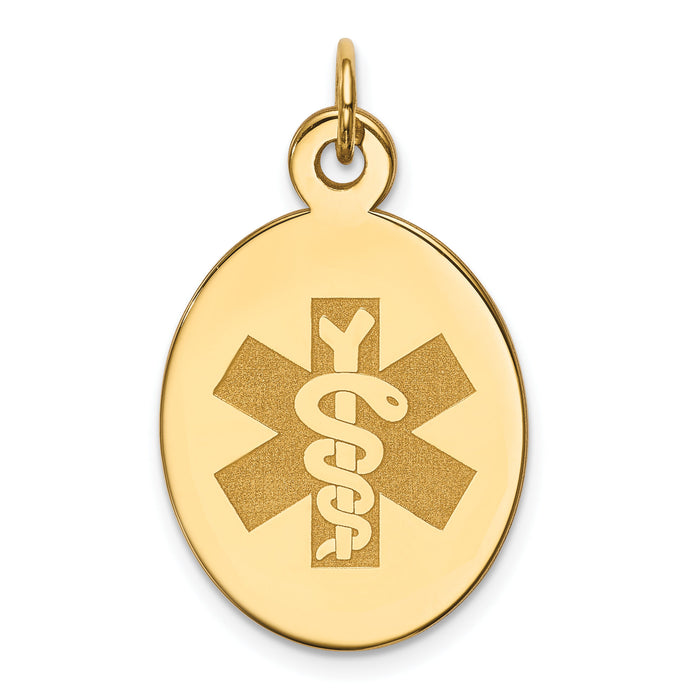 14k Non-enameled Medical Jewelry Pendant-XM414N