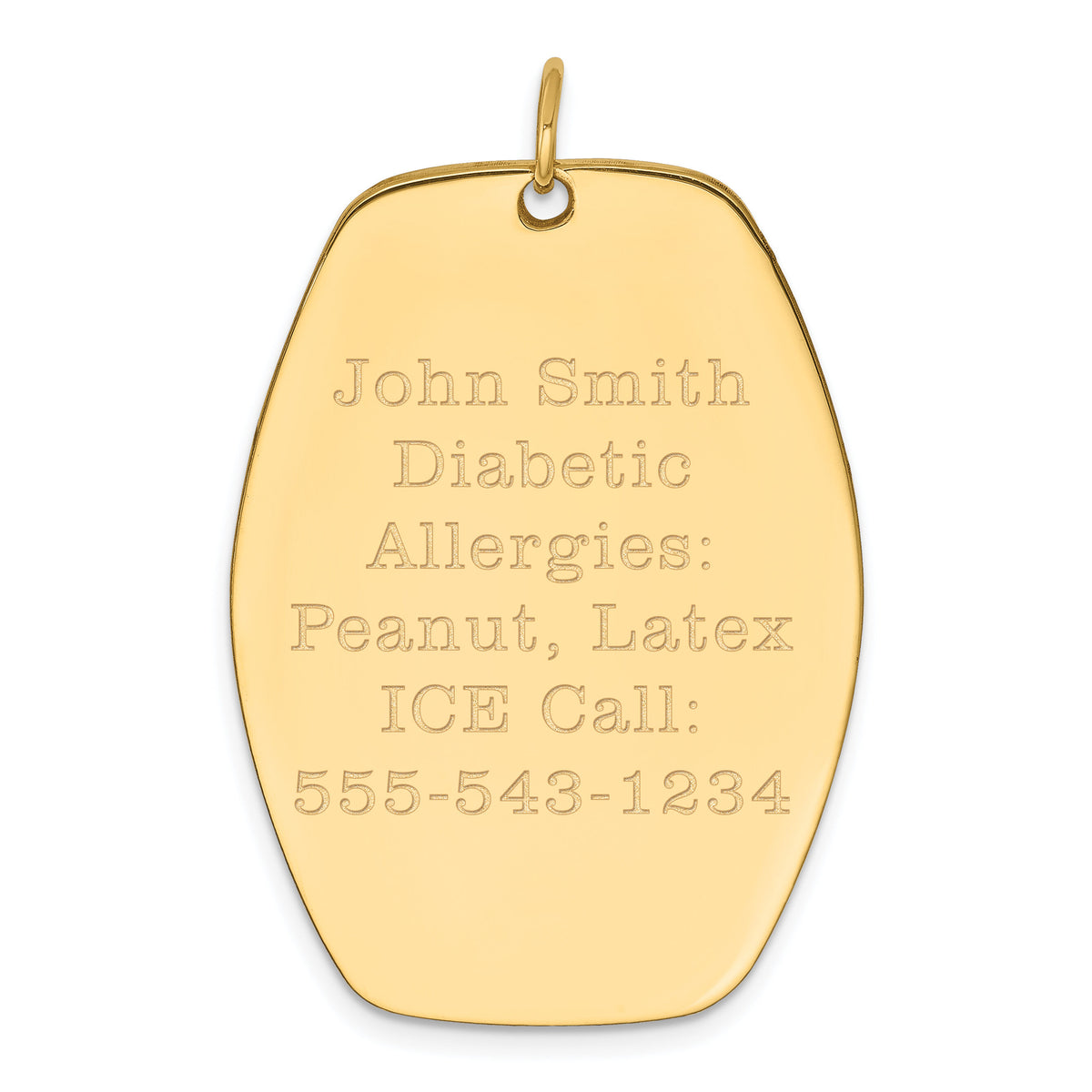 14k Red Enamel Medical Jewelry Pendant-XM417