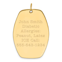 14k Red Enamel Medical Jewelry Pendant-XM417