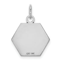 14k White Gold Red Enamel Medical Jewelry Pendant-XM441