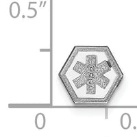 14k White Gold Non-enameled Medical Jewelry Emblem-XM455N