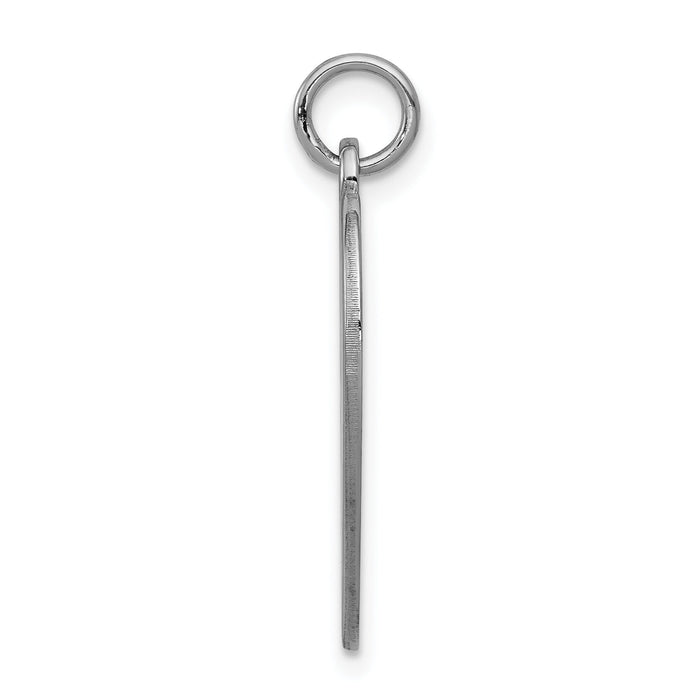14k White Gold Heart-Shaped Enameled Medical Jewelry Pendant-XM465