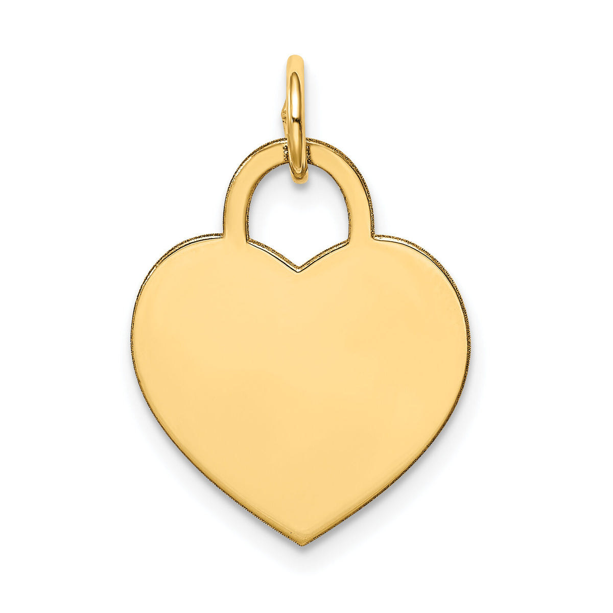 14k Medium Engravable Heart Charm-XM522/18