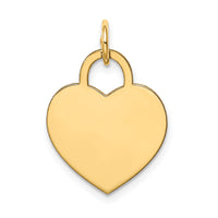 14k Medium Engravable Heart Charm-XM522/11