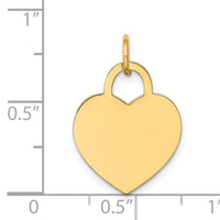 14k Medium Engravable Heart Charm-XM522/35
