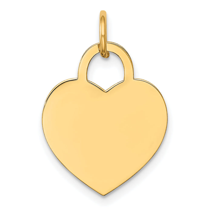 14k Medium Engravable Heart Charm-XM522/27