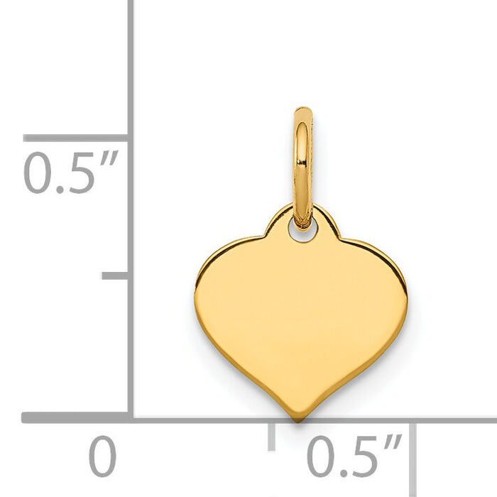 14K Heart Disc Charm-XM525/09