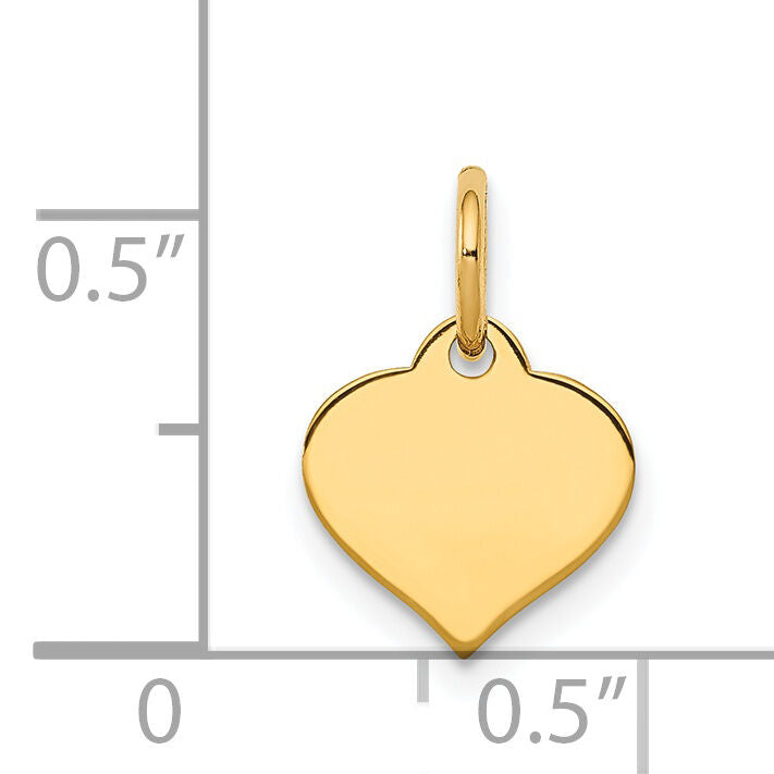 14K Heart Disc Charm-XM525/13