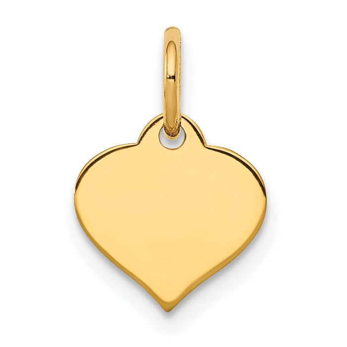 14K Heart Disc Charm-XM525/09