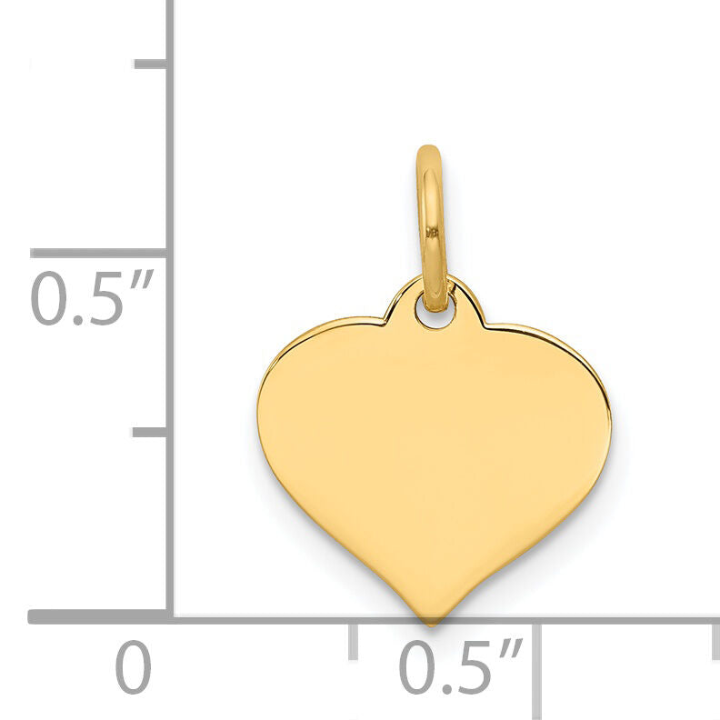 14K Heart Disc Charm-XM526/13