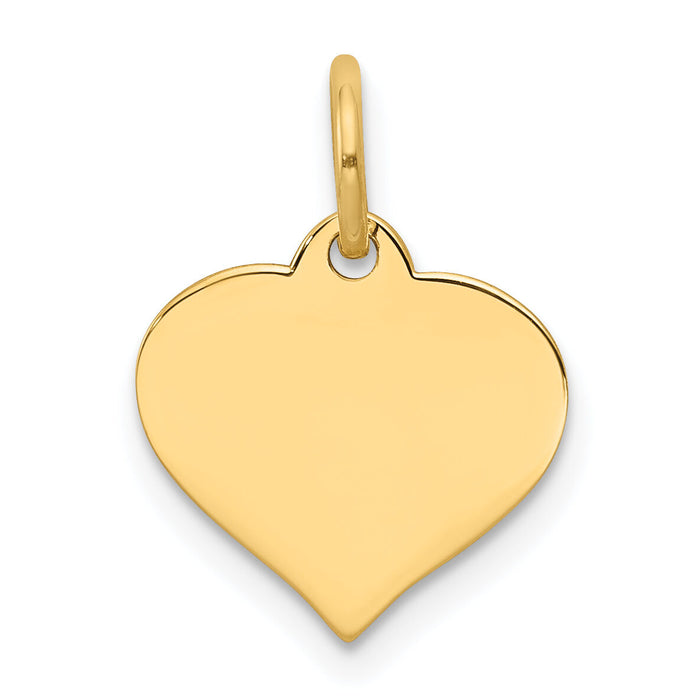 14K Heart Disc Charm-XM526/27