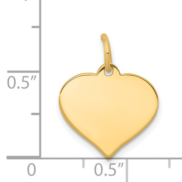 14K Heart Disc Charm-XM527/09
