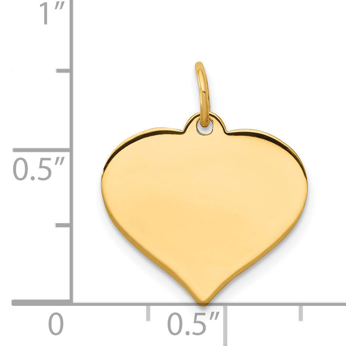 14K Heart Disc Charm-XM528/18