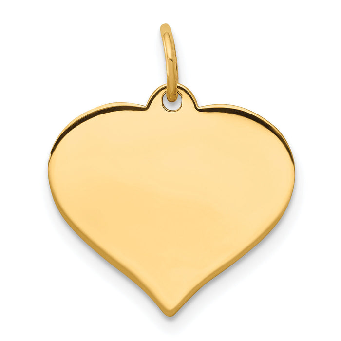 14K Heart Disc Charm-XM528/35