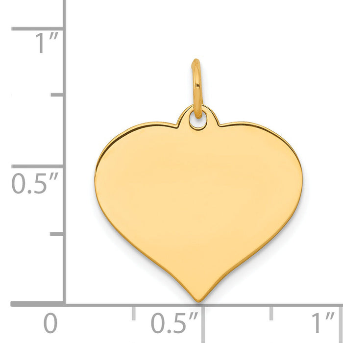 14K Heart Disc Charm-XM529/18