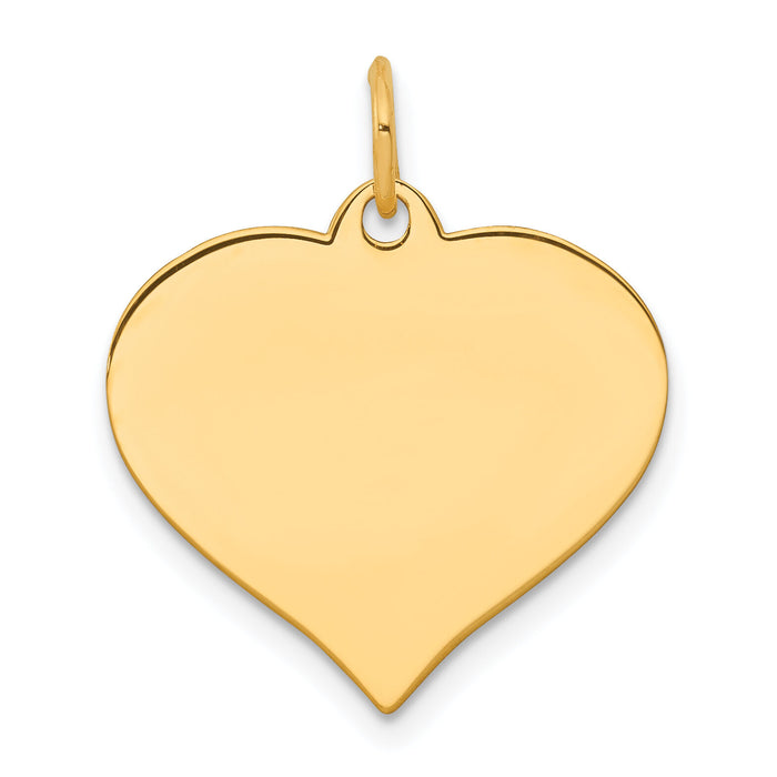 14K Heart Disc Charm-XM529/11