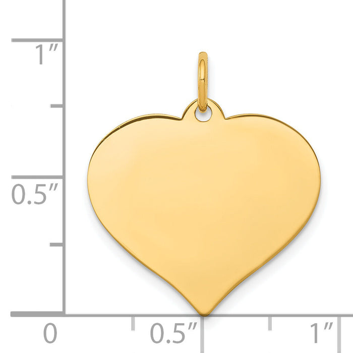 14K Heart Disc Charm-XM530/35