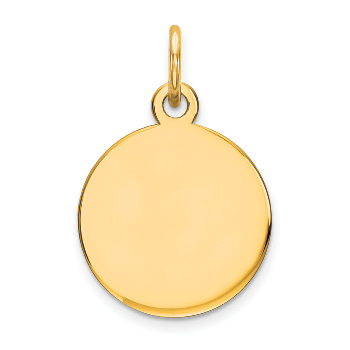 14K Round Disc Charm-XM537/35