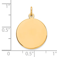 14K Round Disc Charm-XM538/35