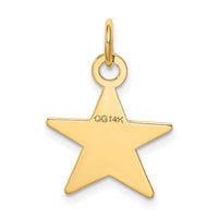 14K Star Disc Charm-XM542/27