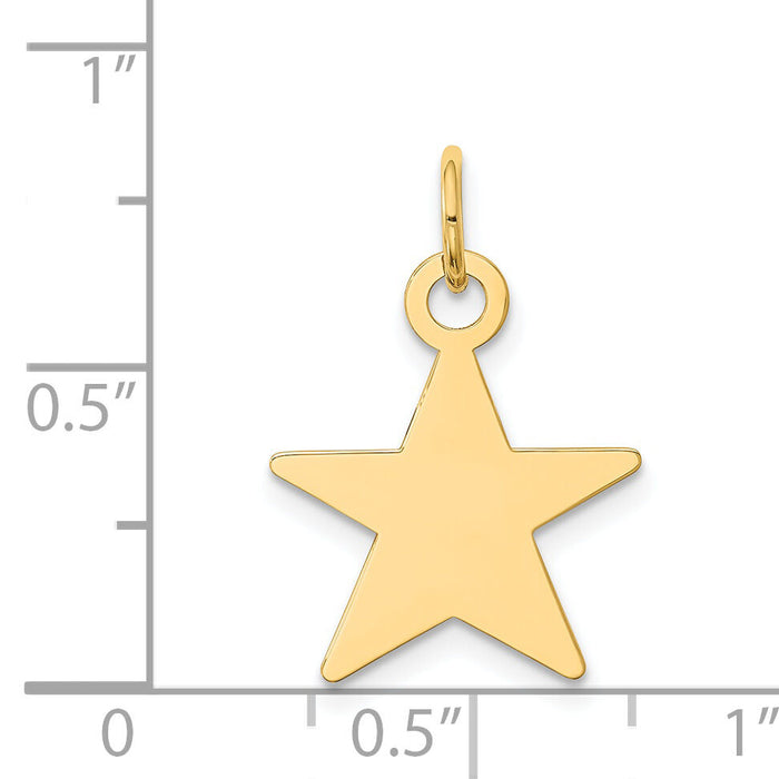 14K Star Disc Charm-XM542/27