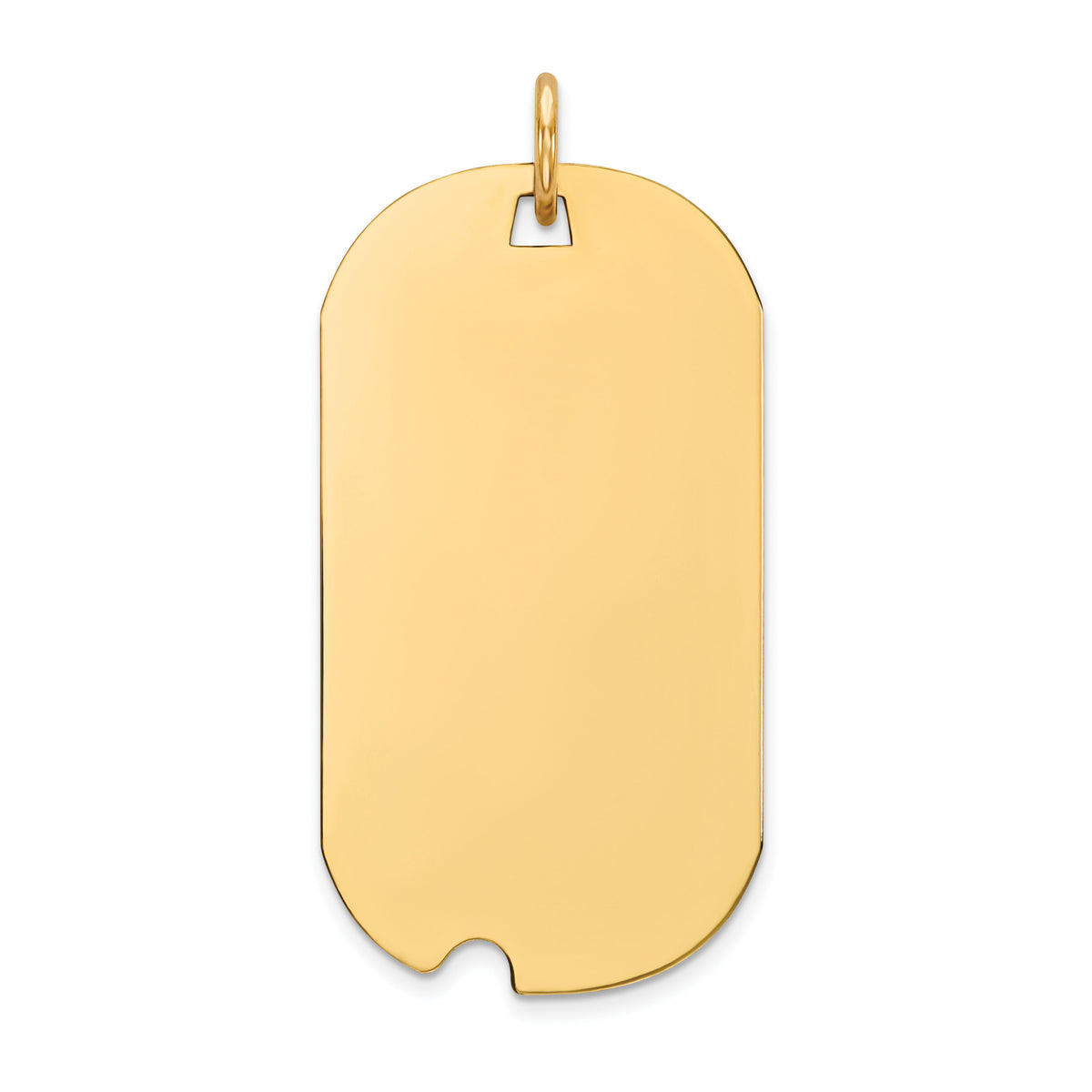 14k Plain .013 Gauge Engravable Dog Tag w/Notch Disc Charm-XM547/13