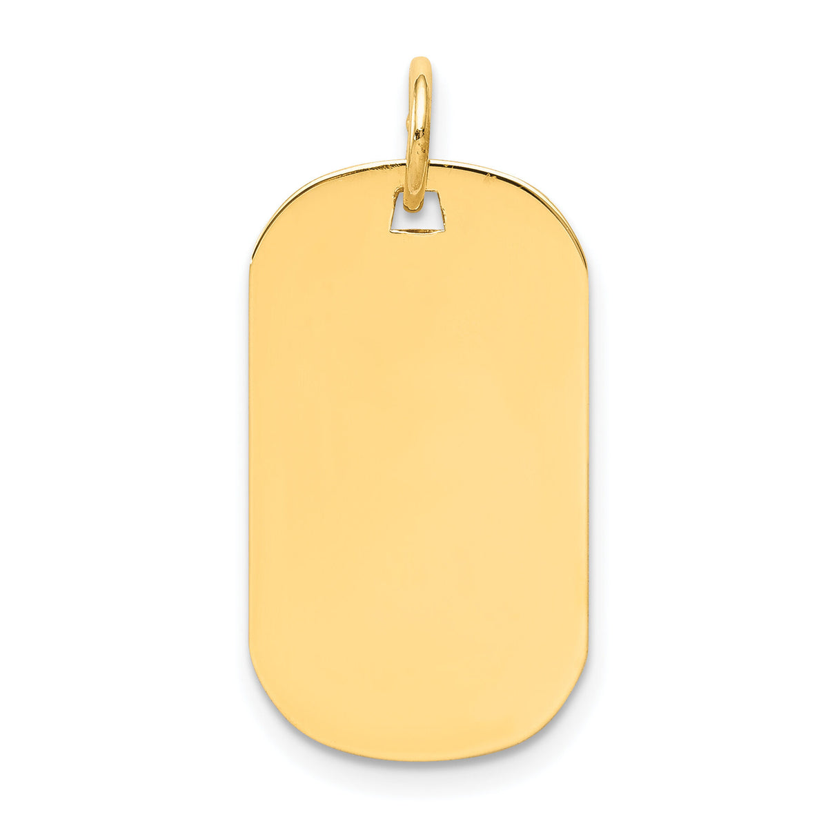 14k Plain .011 Gauge Engraveable Dog Tag Disc Charm-XM550/11