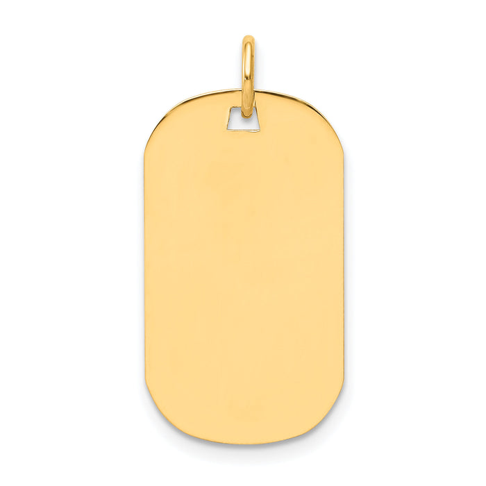 14k Plain .018 Gauge Engraveable Dog Tag Disc Charm-XM551/18
