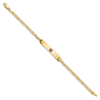 14K Medical 6" Anchor Link Child ID Bracelet-XM552CR-6
