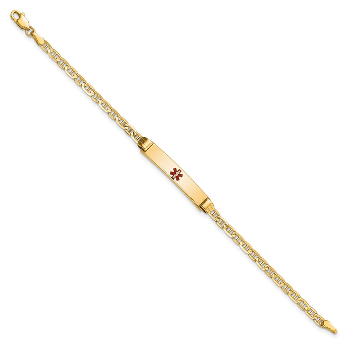 14K Medical 6" Anchor Link Child ID Bracelet-XM552CR-6