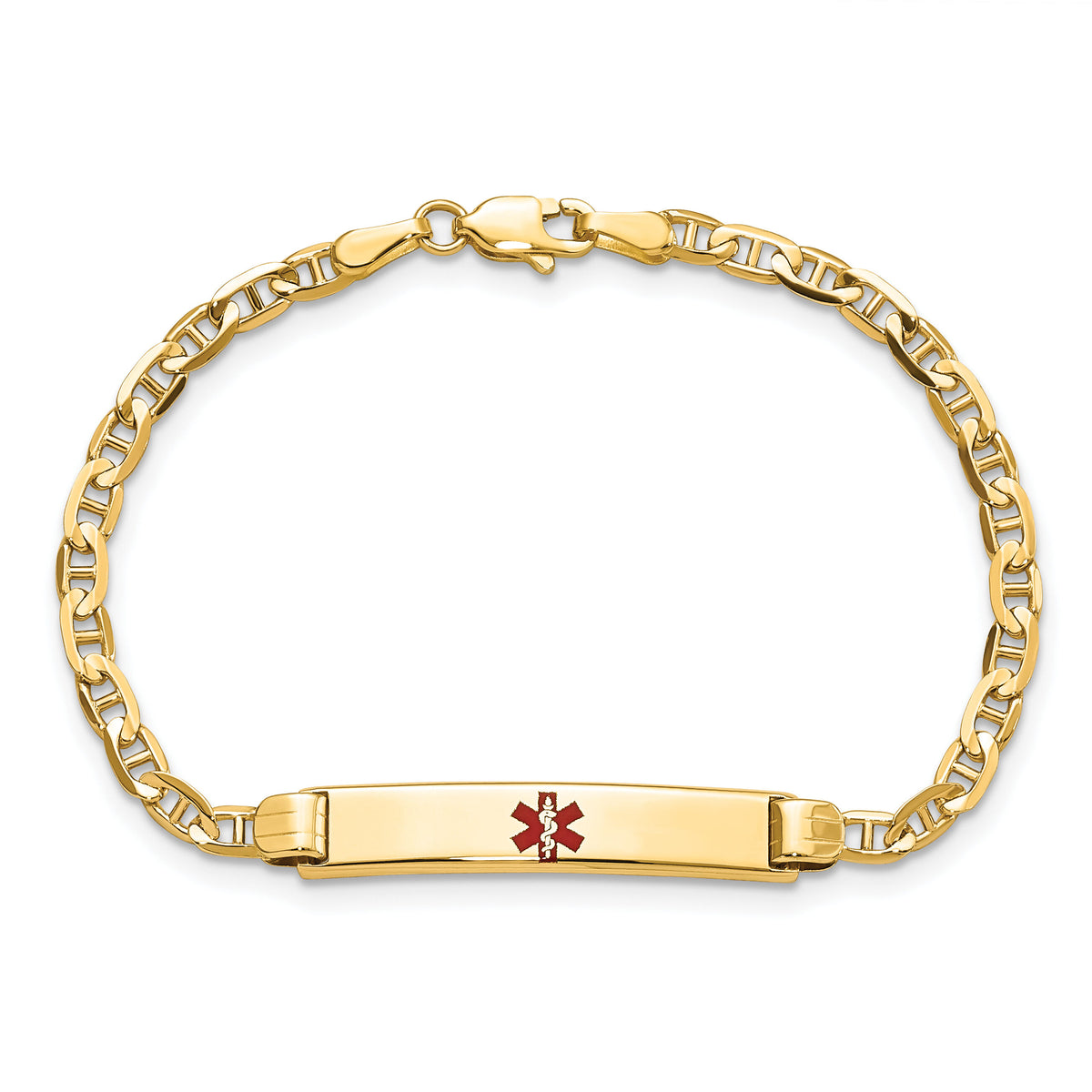 14K Medical 6" Anchor Link Child ID Bracelet-XM552CR-6
