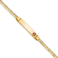 14K Medical 6" Anchor Link Child ID Bracelet-XM552FR-6