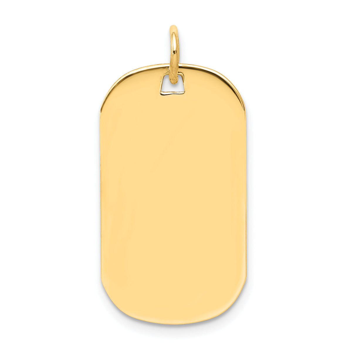 14k Plain .027 Gauge Engraveable Dog Tag Disc Charm-XM552/27