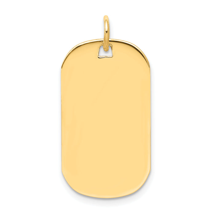 14k Plain .018 Gauge Engraveable Dog Tag Disc Charm-XM552/18