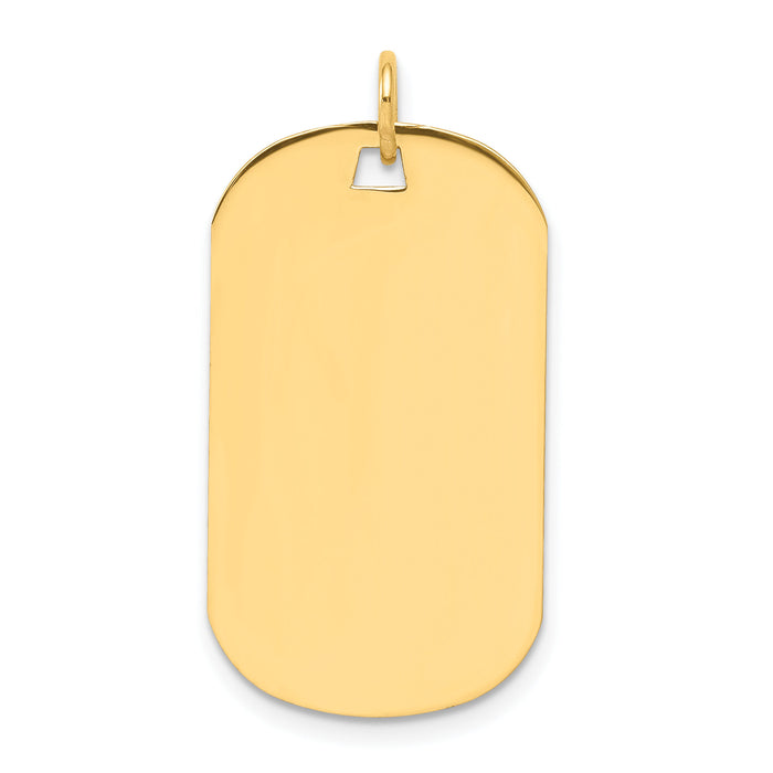 14k Plain .027 Gauge Engraveable Dog Tag Disc Charm-XM553/27