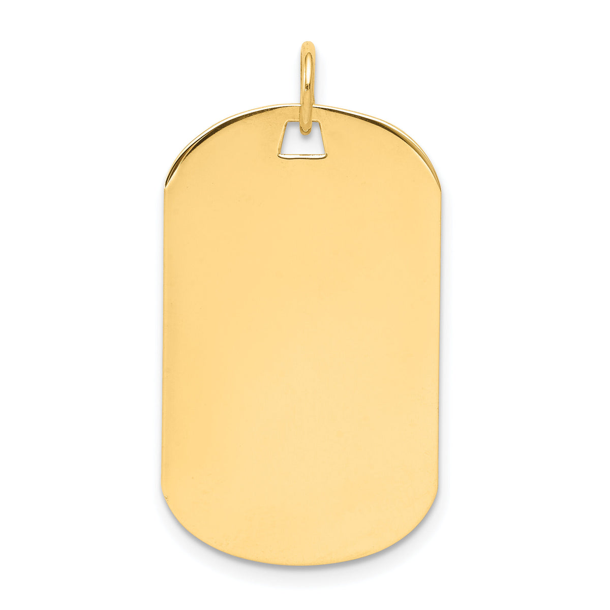 14k Plain .035 Gauge Engraveable Dog Tag Disc Charm-XM554/35