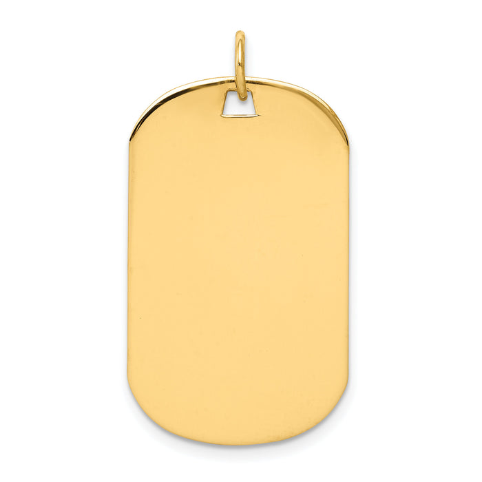 14k Plain .013 Gauge Engraveable Dog Tag Disc Charm-XM555/13