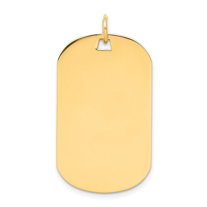 14k Plain .035 Gauge Engraveable Dog Tag Disc Charm-XM556/35