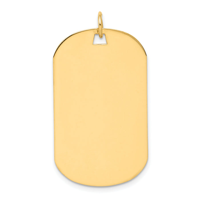 14k Plain .013 Gauge Engraveable Dog Tag Disc Charm-XM557/13