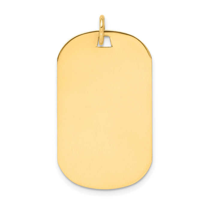 14k Plain .027 Gauge Engraveable Dog Tag Disc Charm-XM558/27