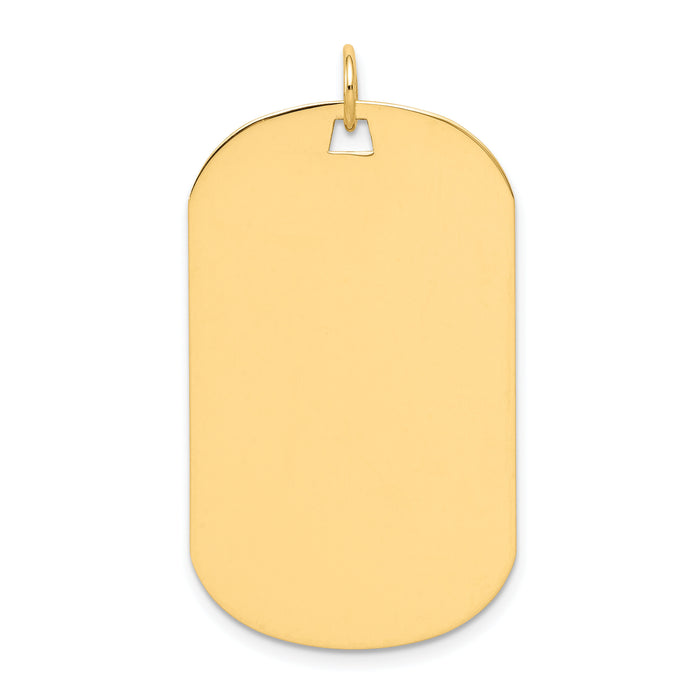 14k Plain .018 Gauge Engraveable Dog Tag Disc Charm-XM559/18