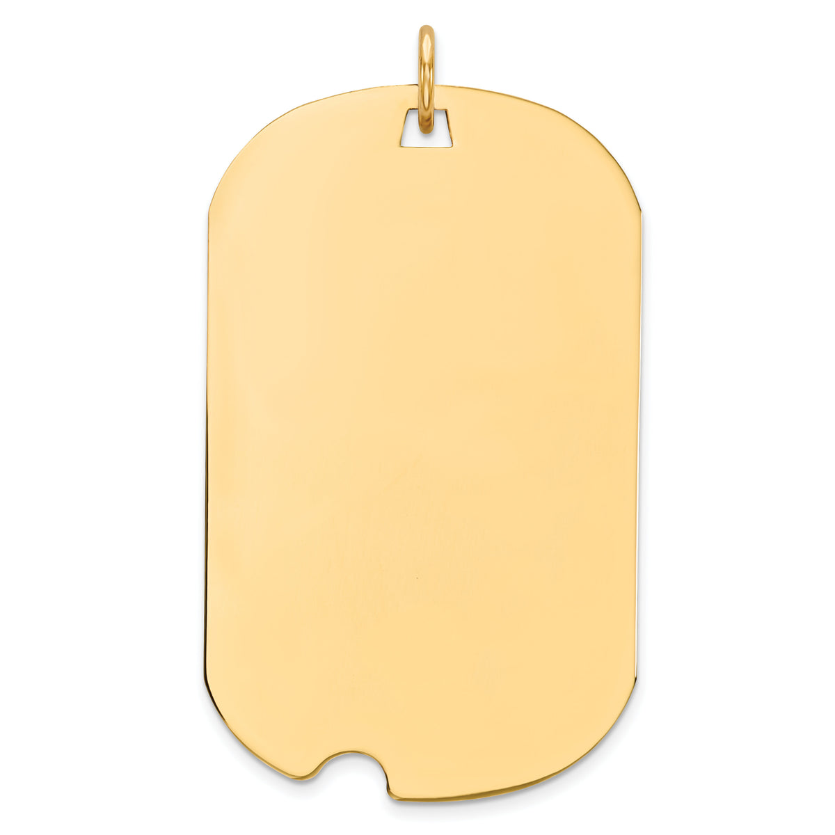 14k Plain .027 Gauge Engraveable Dog Tag w/Notch Disc Charm-XM564/27
