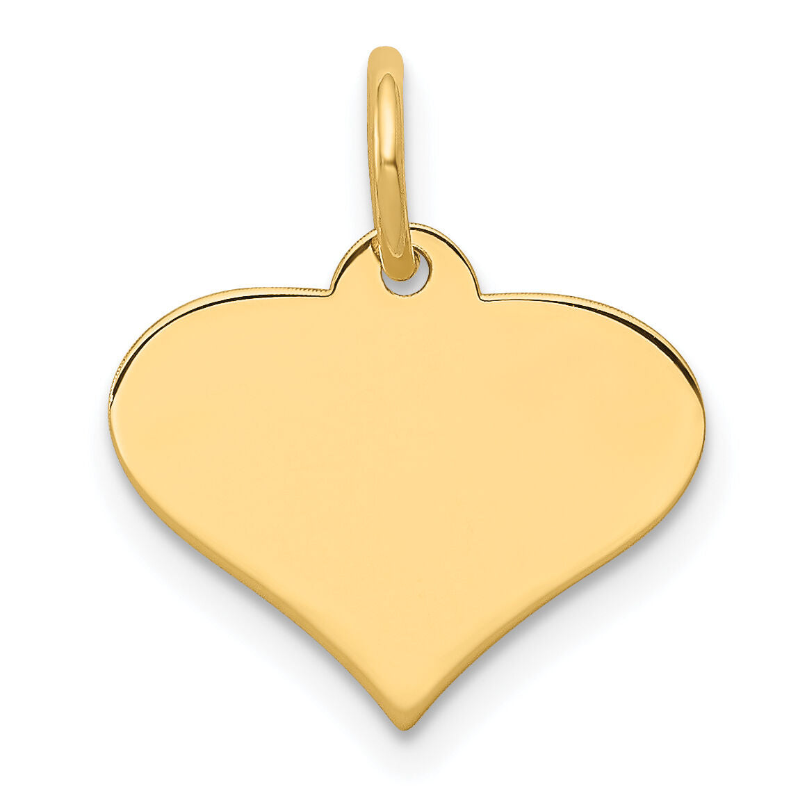 14k Plain .013 Gauge Engraveable Heart Disc Charm-XM565/13