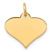 14k Plain .011 Gauge Engraveable Heart Disc Charm-XM566/11