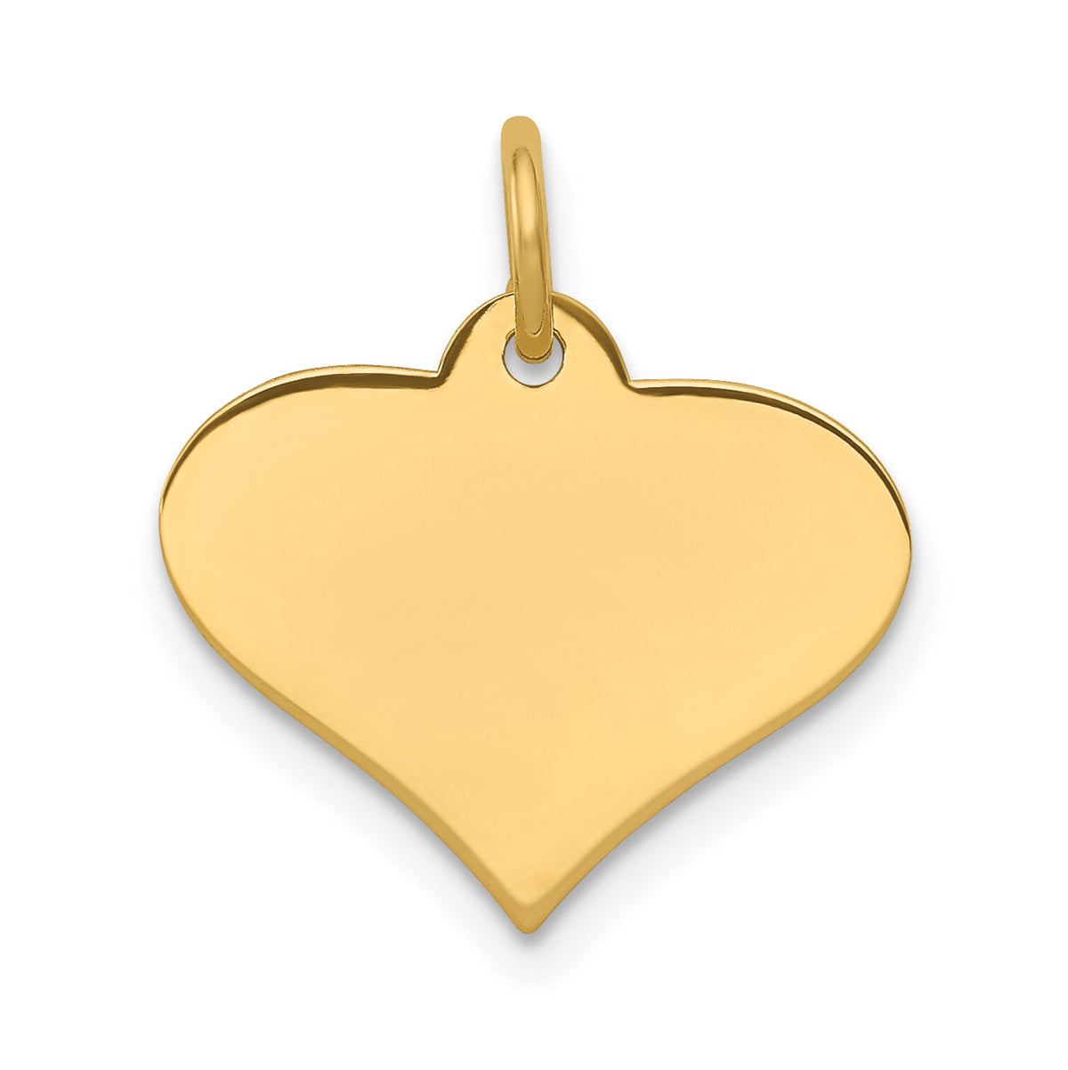 14k Plain .013 Gauge Engraveable Heart Disc Charm-XM567/13