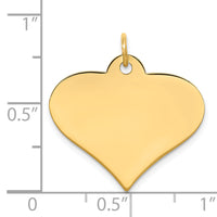 14k Plain .013 Gauge Engraveable Heart Disc Charm-XM571/13