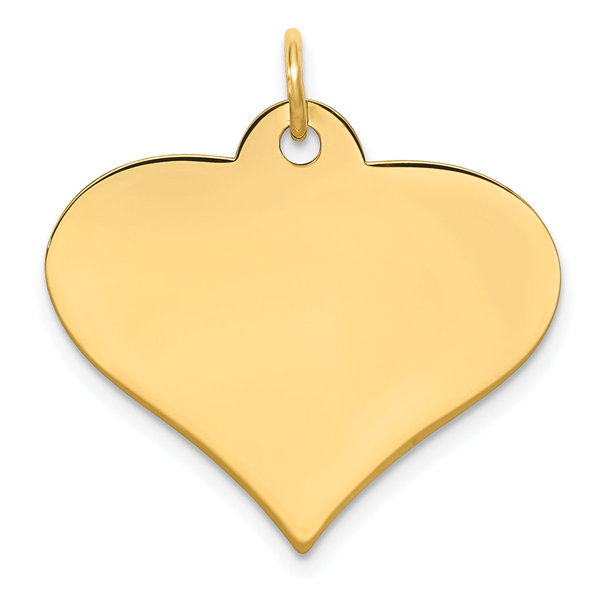 14k Plain .027 Gauge Engraveable Heart Disc Charm-XM571/27